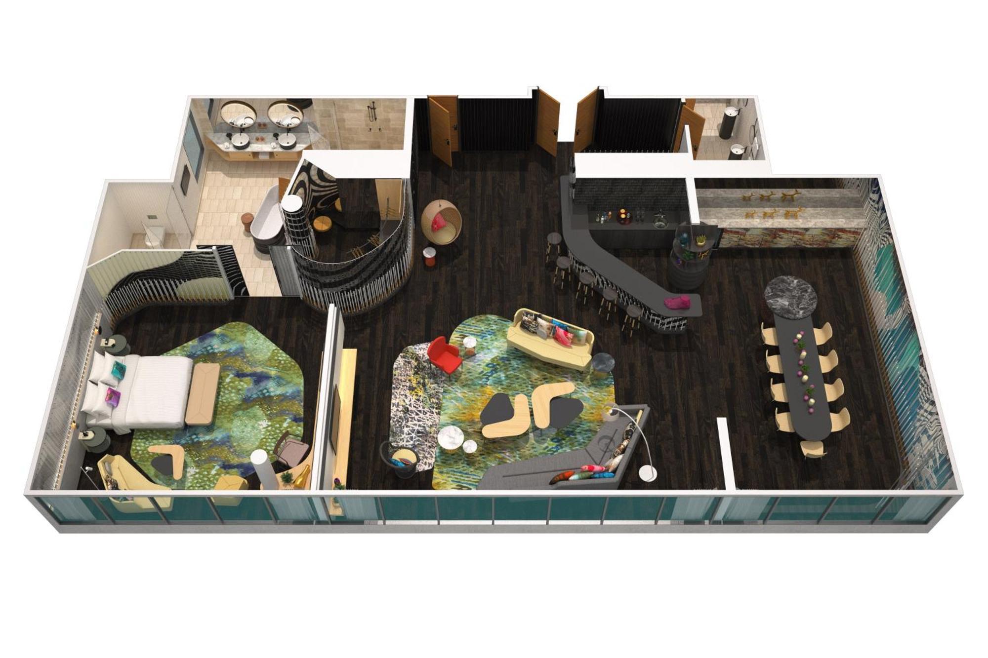 Hotel W Brisbane Extérieur photo 3D floor plan of the museum